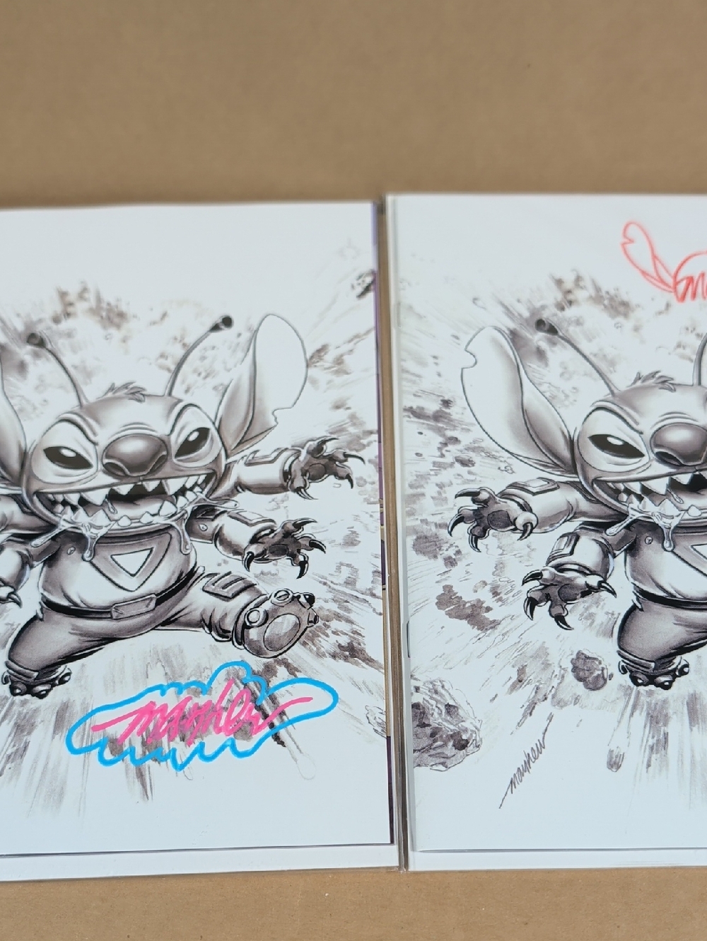 SIGNED Lilo & Stitch 6 Mike Mayhew Virgin Sketch Variants COA NM